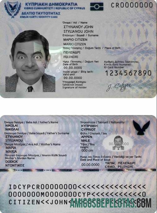 Modelo de identificação de Chipre